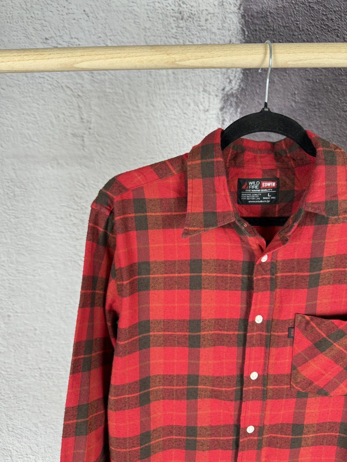 Edwin × Japanese Brand Edwin Wildfire Japan checkered flannel long sleeve shirt Size US L / EU 52-54 / 3 - 3 Thumbnail