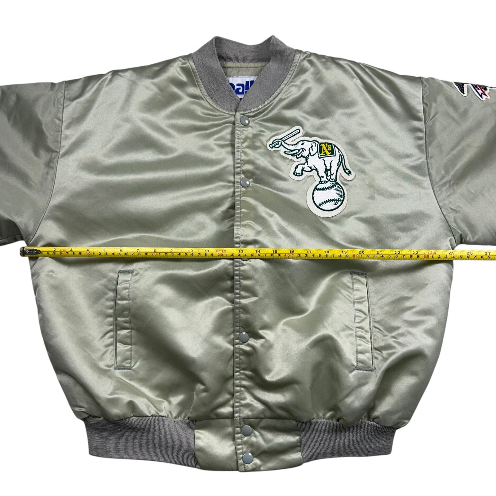 MLB VTG 90s MLB OAKLAND ATHLETICS A's CHALK LINE SATIN JACKET Size US L / EU 52-54 / 3 - 10 Thumbnail