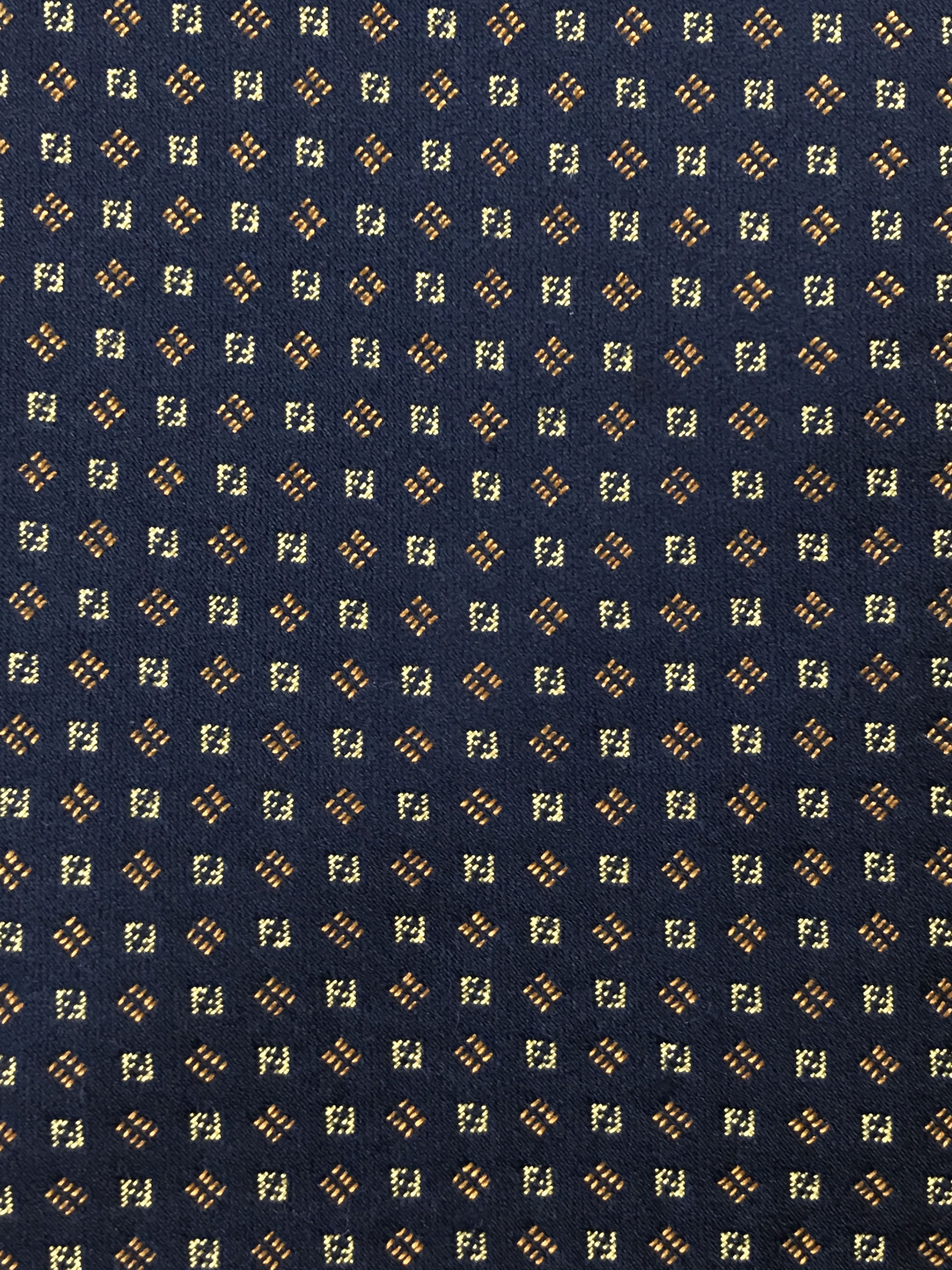 Fendi Vintage Fendi Monogram Silk Necktie Size ONE SIZE - 5 Thumbnail