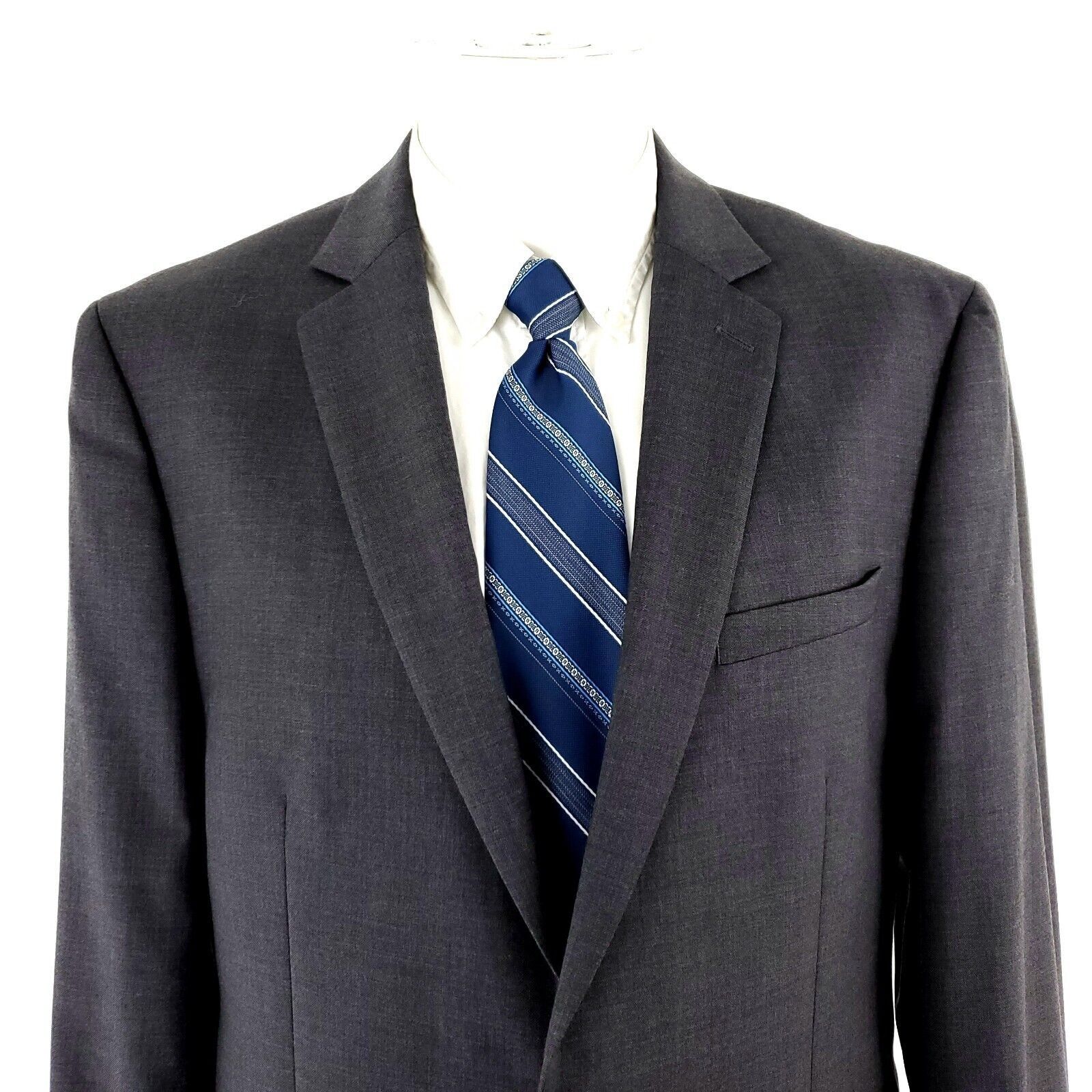 Joseph Abboud Joseph Abboud Wool 2 Button Blazer 42L Gray Size 42L - 1 Thumbnail