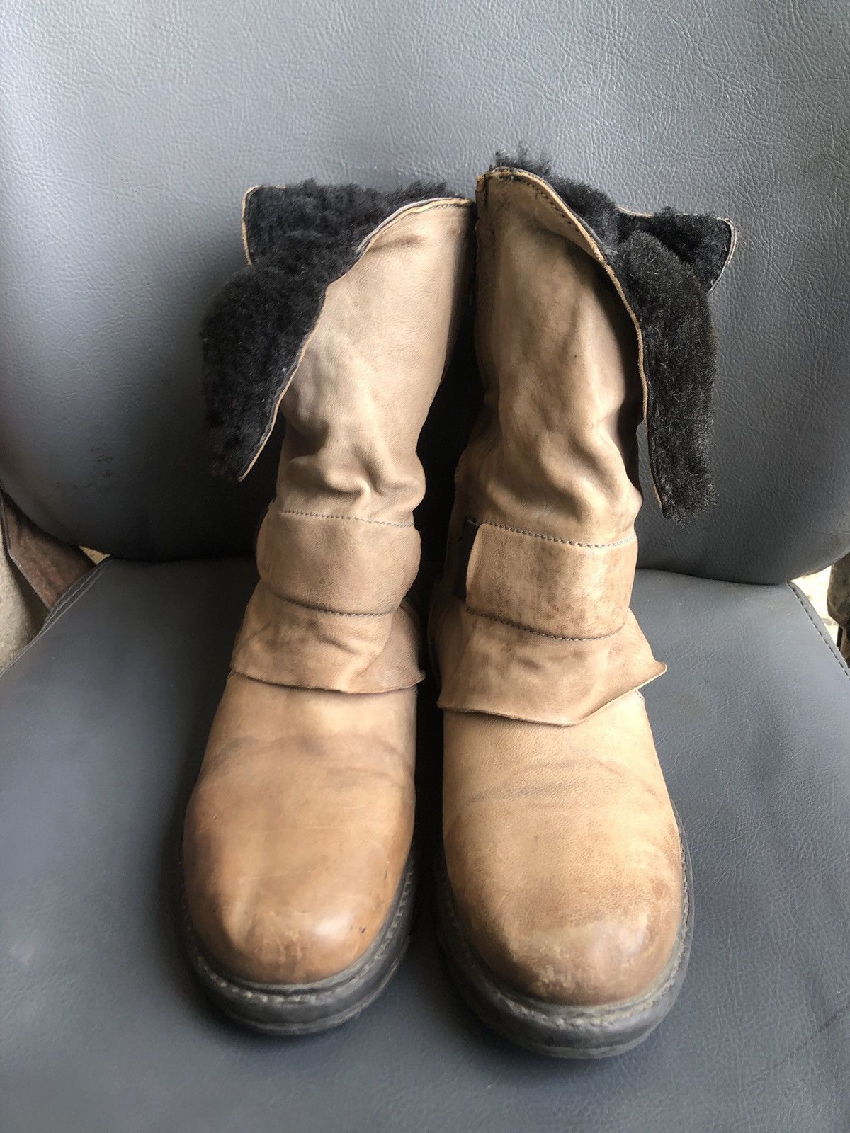 A.S.98 A.S 98 Beige Leather Women’s Boots Size 38 Size US 8 / IT 38 - 6 Thumbnail