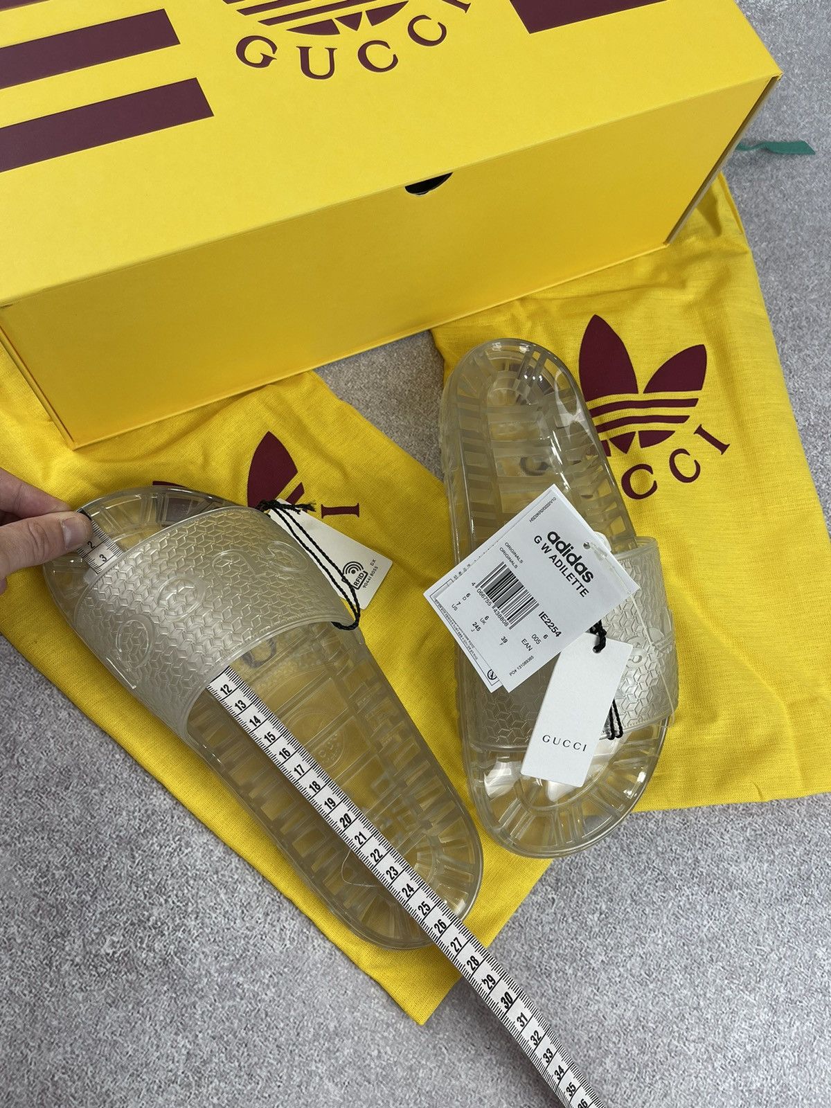 Adidas × Gucci Adidas x Gucci Rubber Slide Sandals Clear Size 39 Size US 7 / IT 37 - 14 Thumbnail