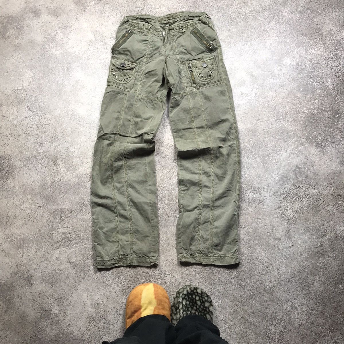 Vintage Vintage 90s Baggy Cargo Pants Parachute Tapered Grunge 26 Size 26" / US 2 / IT 38 - 2 Thumbnail