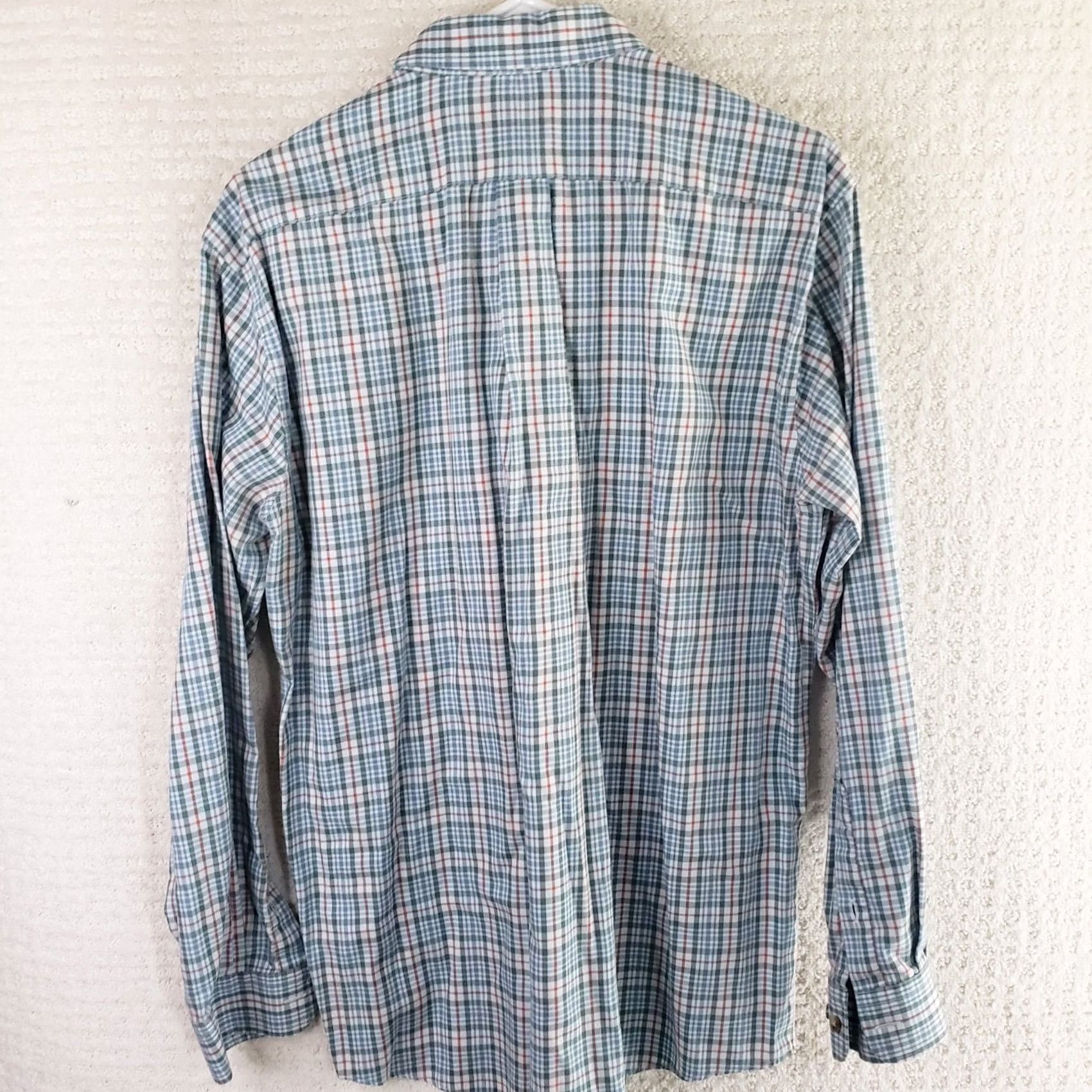 Vintage L.L. Bean Button-Down Shirt Mens Medium Blue Plaid Long Sleeve Traditional Fit Size US M / EU 48-50 / 2 - 6 Thumbnail