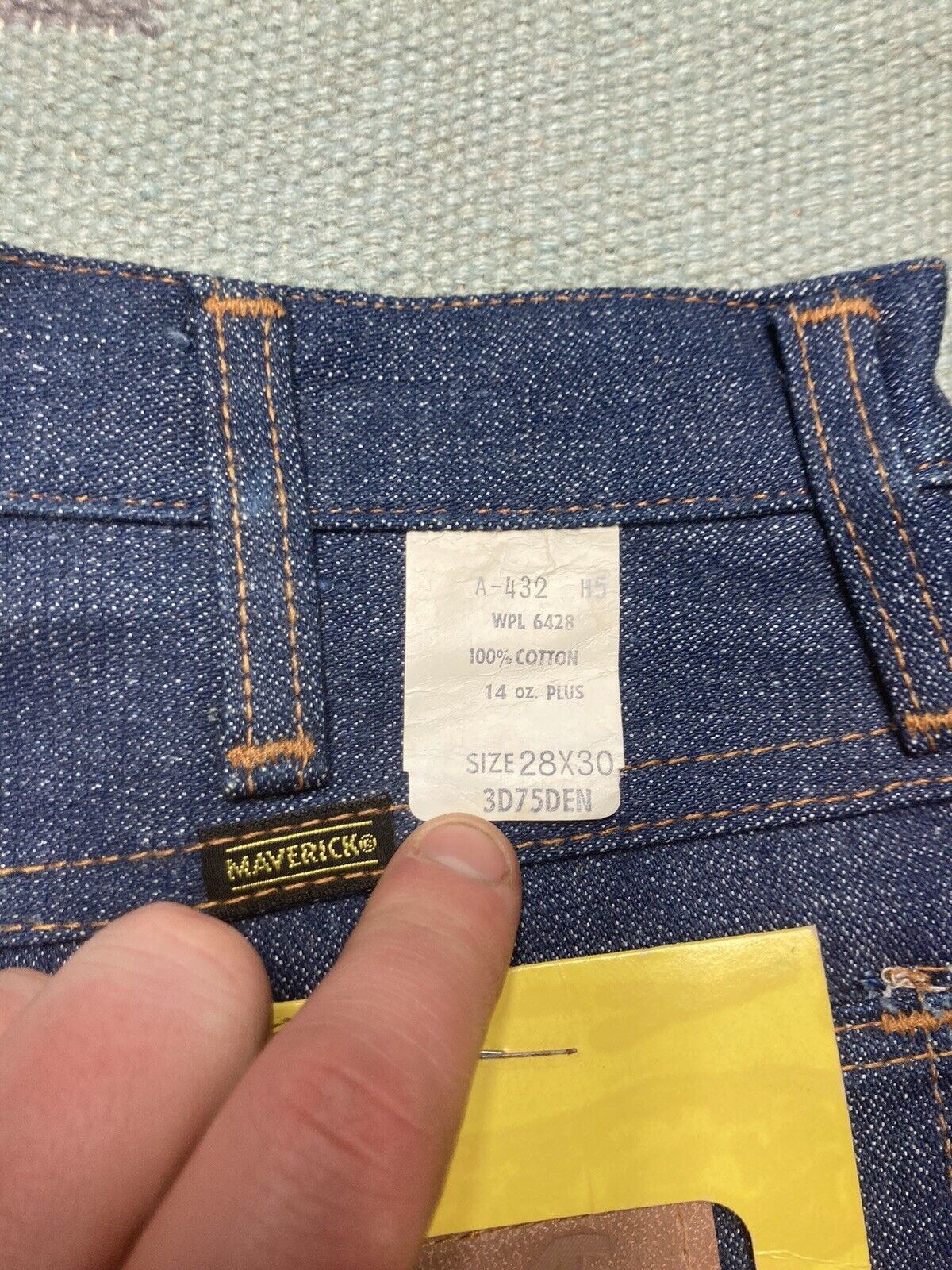 Vintage Vtg 70s maverick denim bell bottom jeans flare hippie 27x30 Size 27" / US 4 / IT 40 - 5 Thumbnail