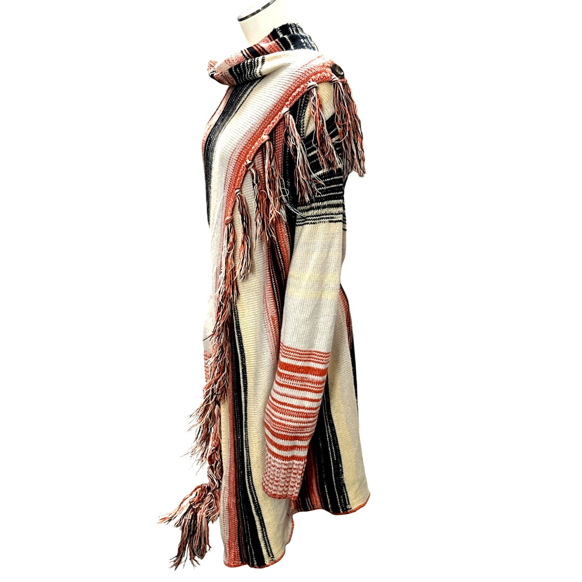 Other CCC Open Front Sweater Loose Fringe Long Wrap Knitted Cardig Size XL / US 12-14 / IT 48-50 - 2 Thumbnail
