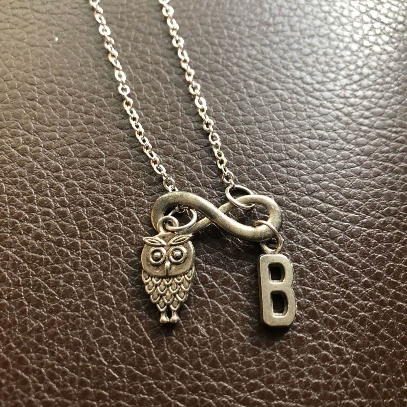 Jewelry Infinity owl & initial “B” charm slider 750 necklace Size ONE SIZE - 4 Thumbnail