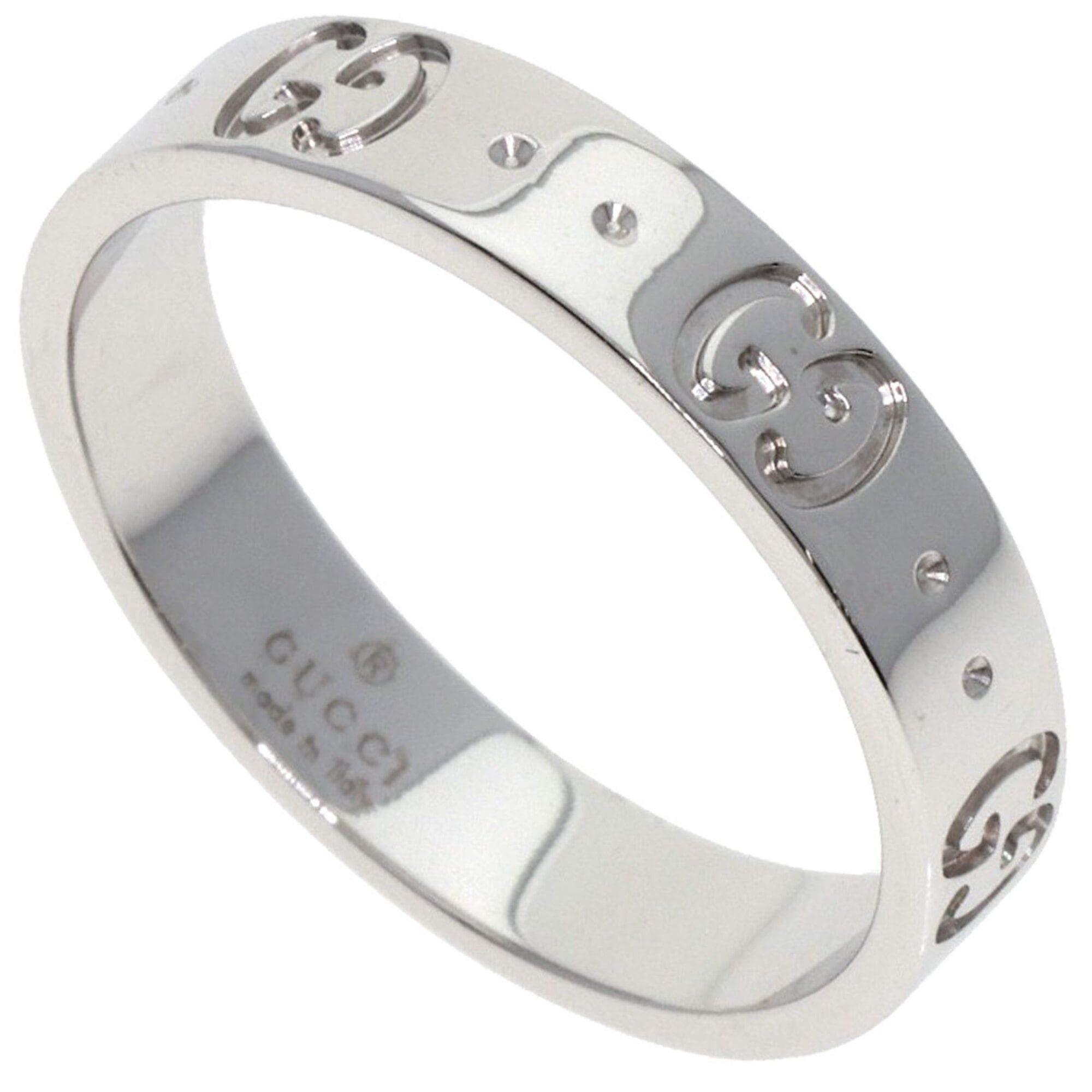 Gucci Gucci Icon #14 Ring, 18K White Gold, Women's GUCCI Size ONE SIZE - 1 Thumbnail