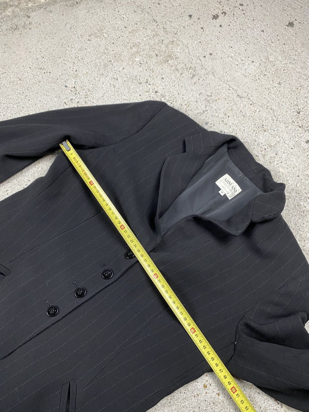 Armani Collezioni Armani collezioni vintage striped suit black wool old money Size 30" / US 8 / IT 44 - 9 Thumbnail