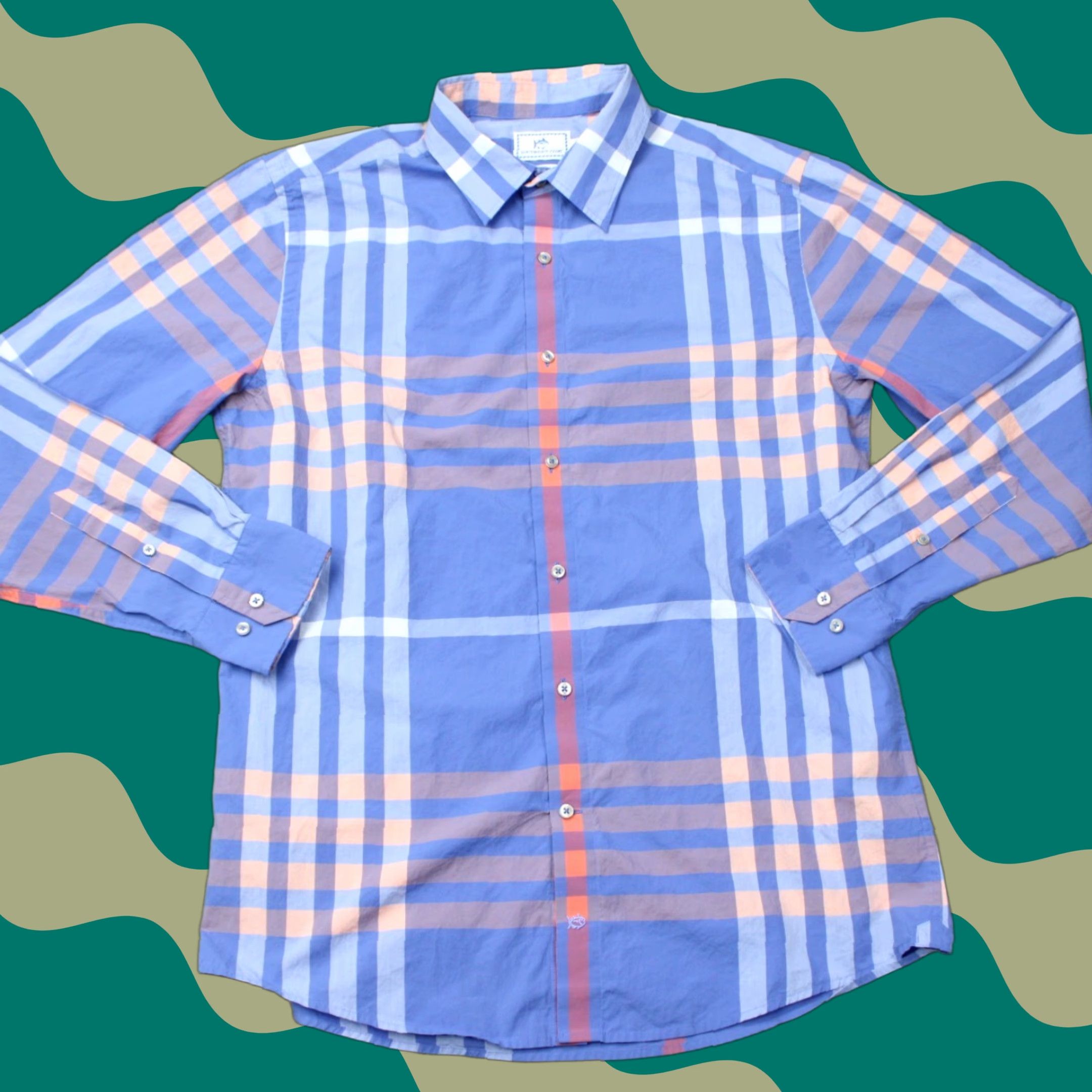 Southern Tide Southern Tide Shirt Mens Large Blue/Pink Plaid Button-Up Long Sleeve Cotton 100% Classic Fit Button-Down Tailored Womens? Size US L / EU 52-54 / 3 - 1 Thumbnail