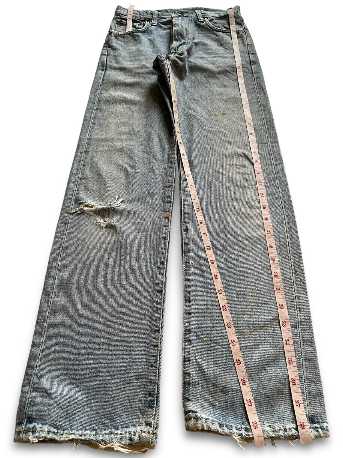 Edwin Vintage Japanese Edwin 505 Selvedge Painted Splatter Jeans Size US 26 / EU 42 - 13 Thumbnail