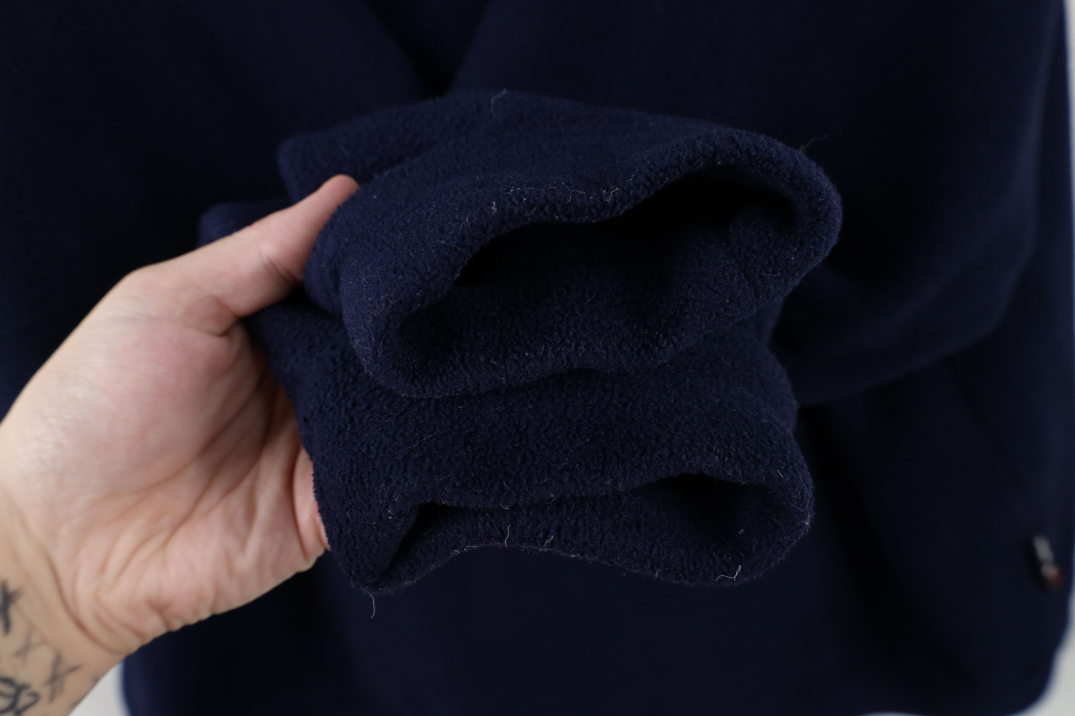 Cabelas × Vintage Vintage 90s Cabelas Fleece Crewneck Sweater Navy Blue Size US XXL / EU 58 / 5 - 4 Thumbnail