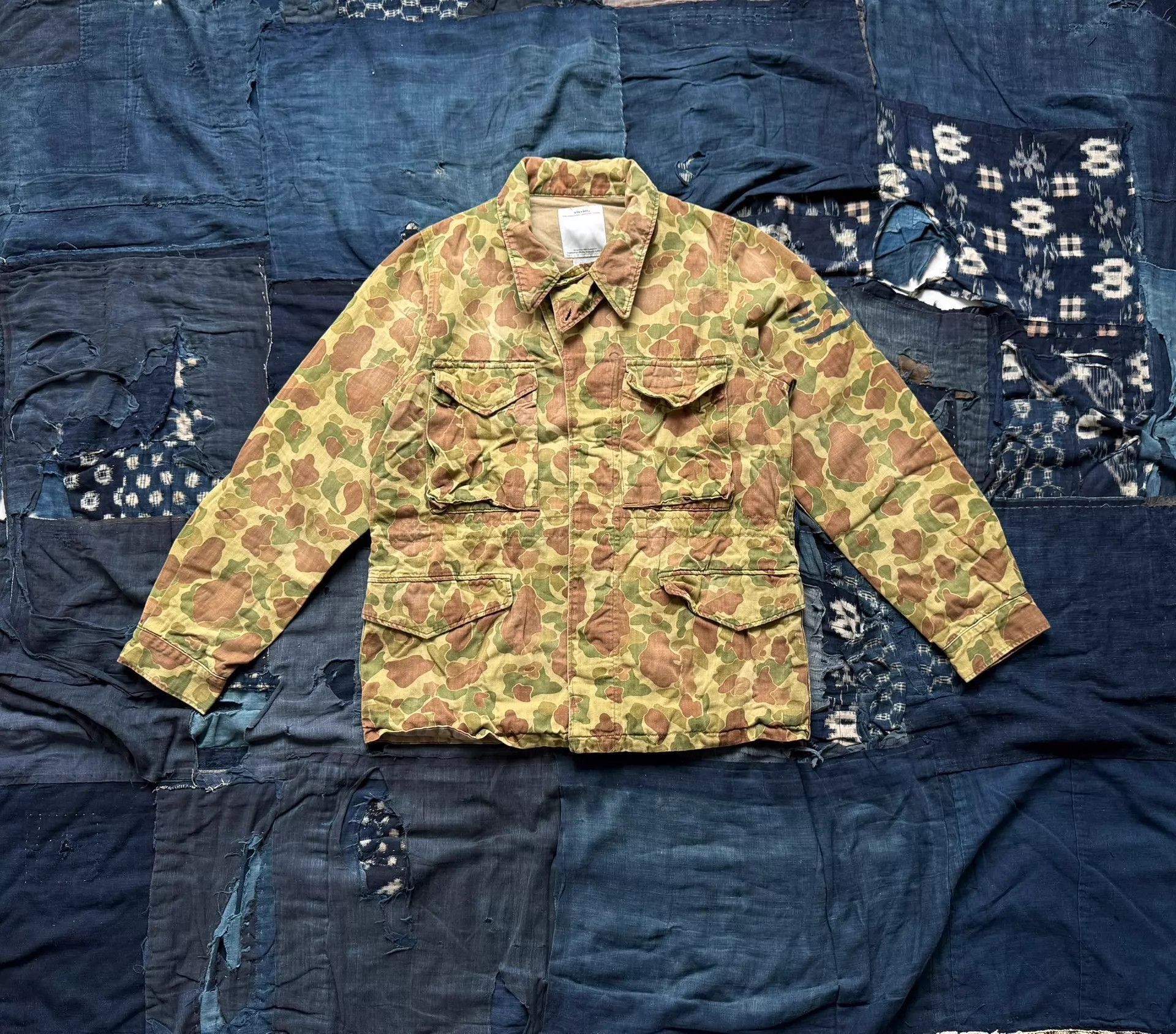 Green Camo Print Utility Jacket Size M