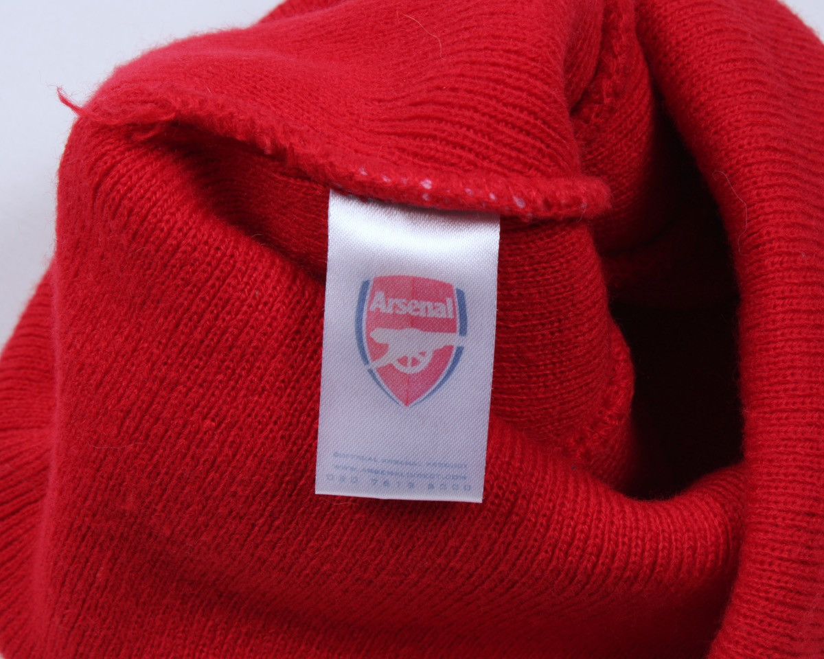 Other Official FC ARSENAL Winter Acrylic Red White Striped Beanie Size ONE SIZE - 4 Thumbnail