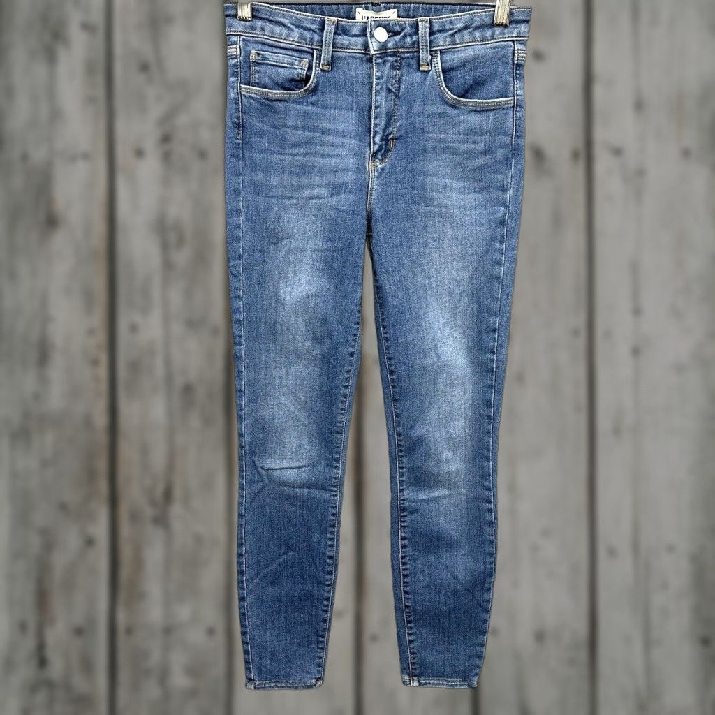 L'AGENCE L'AGENCE Jeans Women 25 High-Rise Straight Denim Lumiere Blue 5-Pocket Stretch Comfortable Regular Fit Adult Size 25 Mens Womens? Size 42" / US 20 - 1 Thumbnail