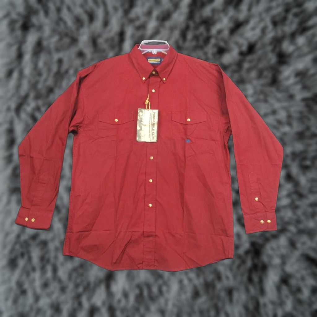Vintage Panhandle Slim Shirt Mens Large Red Western Pearl Snap Embroidered Cowboy Ranch Size US L / EU 52-54 / 3 - 1 Thumbnail