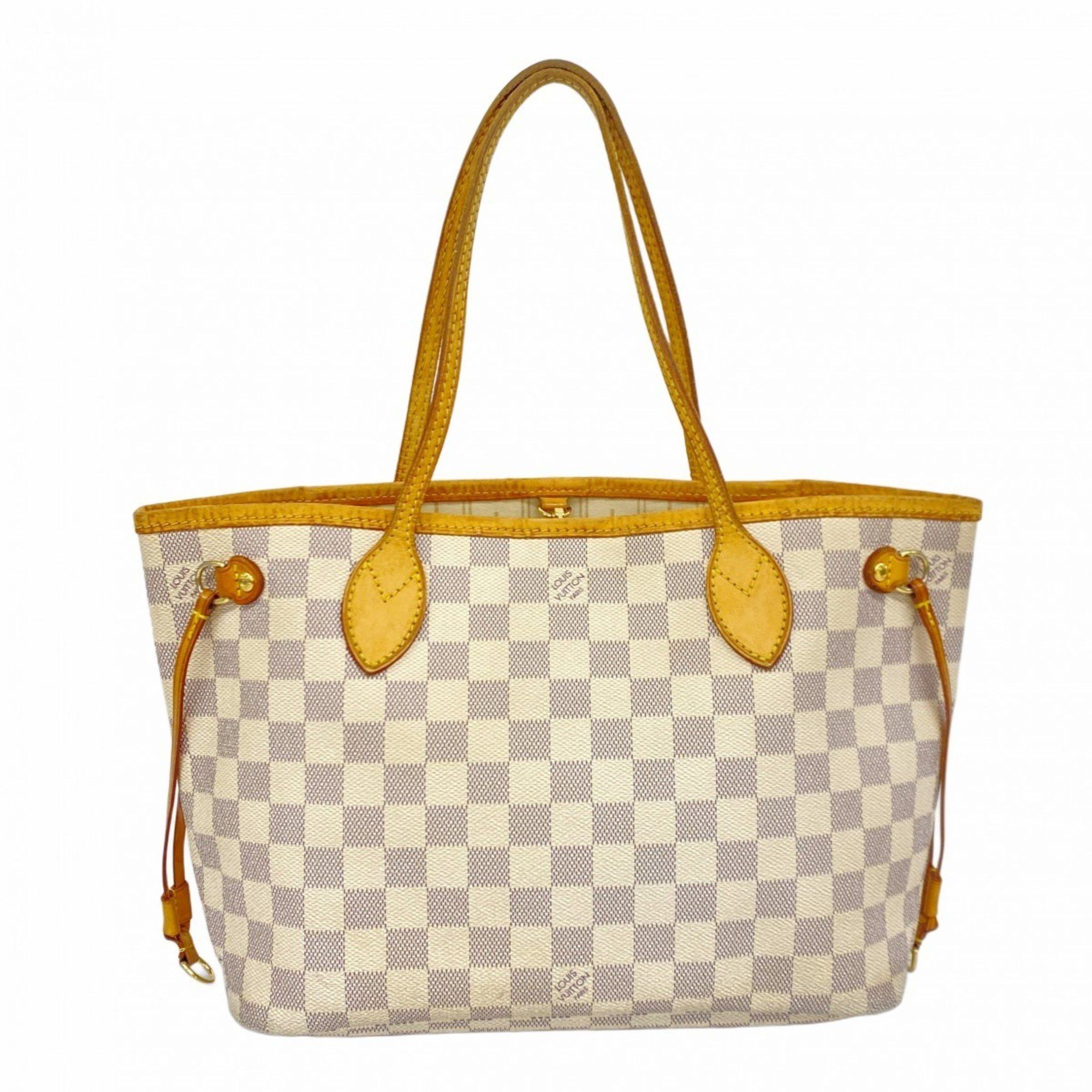 Louis Vuitton Tote Bag Damier Azur Neverfull Pm N51110 White Women's