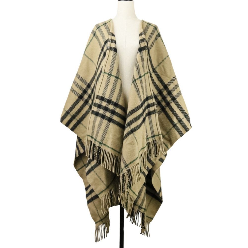 Burberry Burberry Burberry Fringe Edge Cashmere Blend Cape Coat Textile Outerwear 8090880 DUTY FREE for USA Size ONE SIZE - 1 Thumbnail