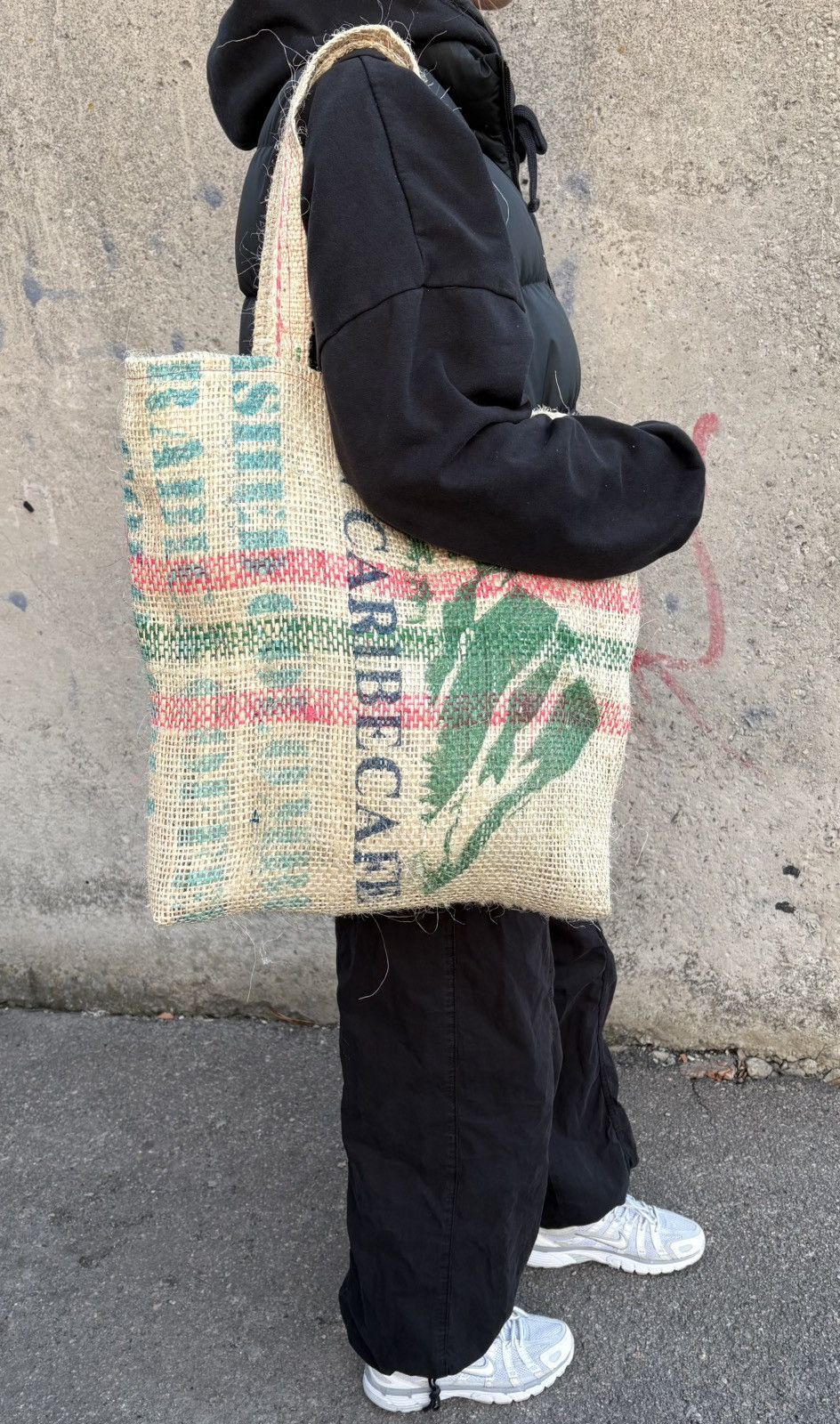 Other Recycled Coffee Sack Tote Bag Burlap Market Shopper Size ONE SIZE - 1 Thumbnail