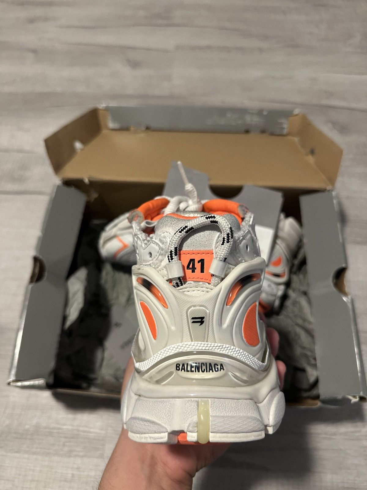 Balenciaga Balenciaga Runner Orange/White Size US 8 / EU 41 - 4 Thumbnail