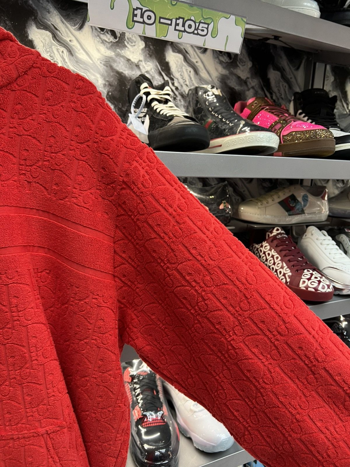 Dior Christian Dior Red Terry Oblique Hoodie Size US XXL / EU 58 / 5 - 6 Thumbnail