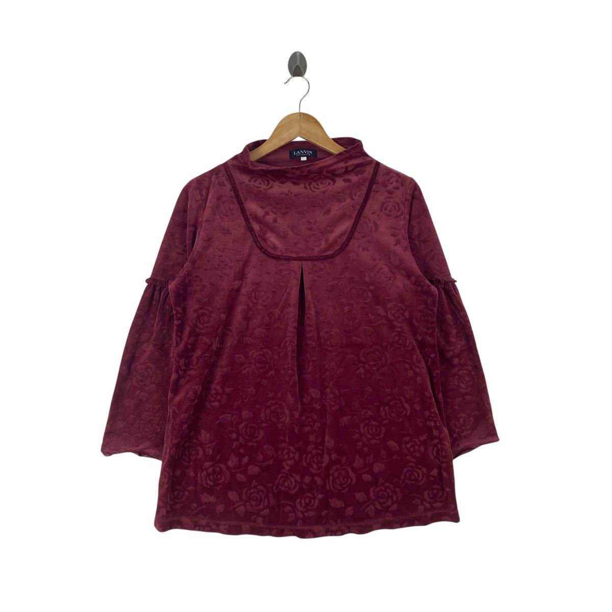 Lanvin Vintage LANVIN COLLECTION Velour Floral Embossed Long Size M / US 6-8 / IT 42-44 - 3 Thumbnail
