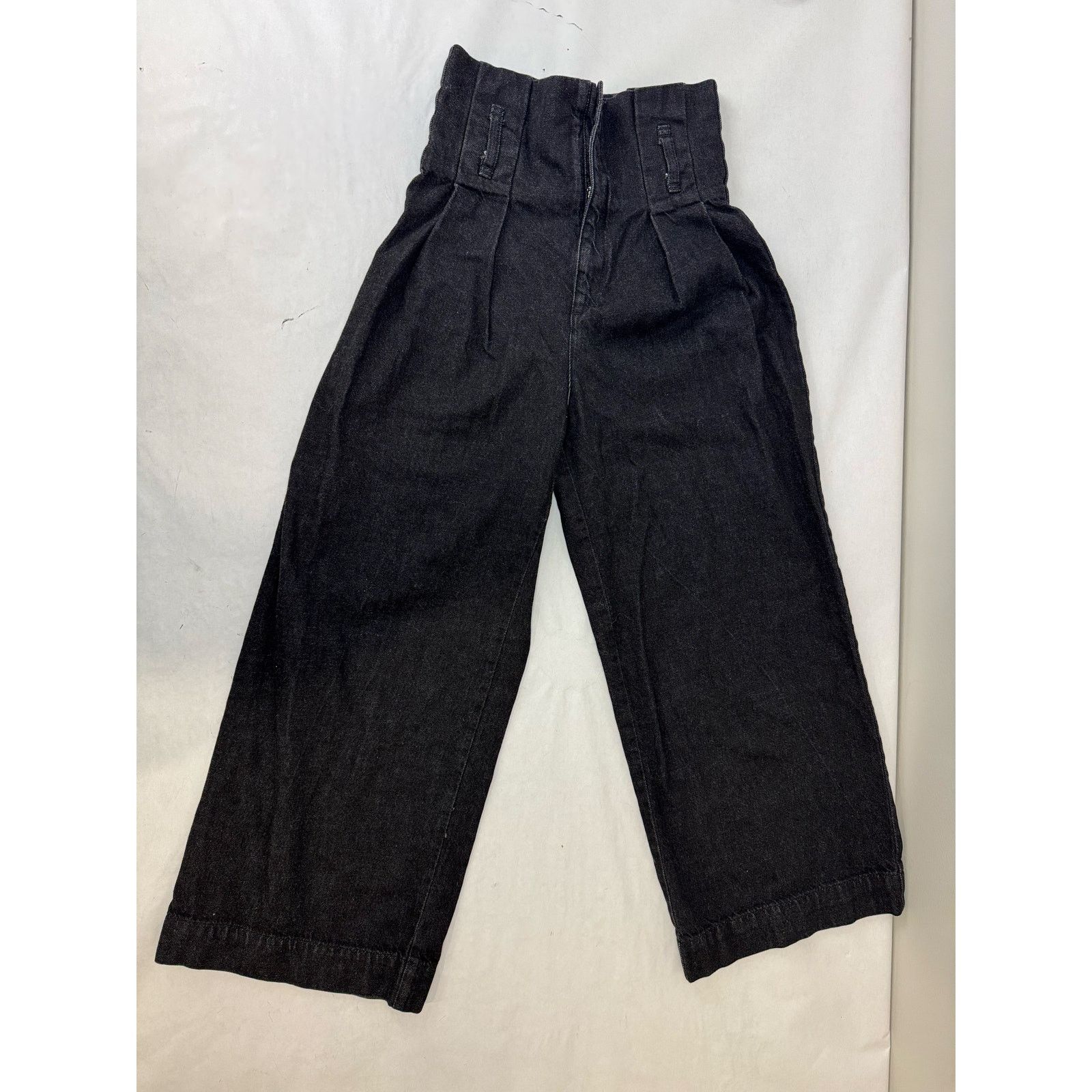 Bdg BDG Wide Leg Pleated Paper Bag Waist Jeans Black - 25 Size 25" / US 0 / IT 36 - 3 Thumbnail
