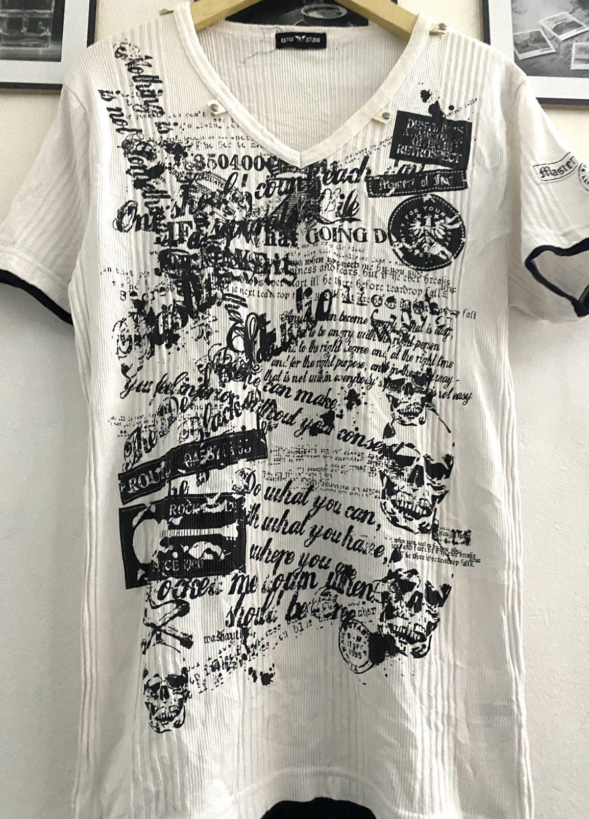 Hysteric Glamour Y2k Batsu studio 2 layer grunge poem tee Size US M / EU 48-50 / 2 - 3 Thumbnail