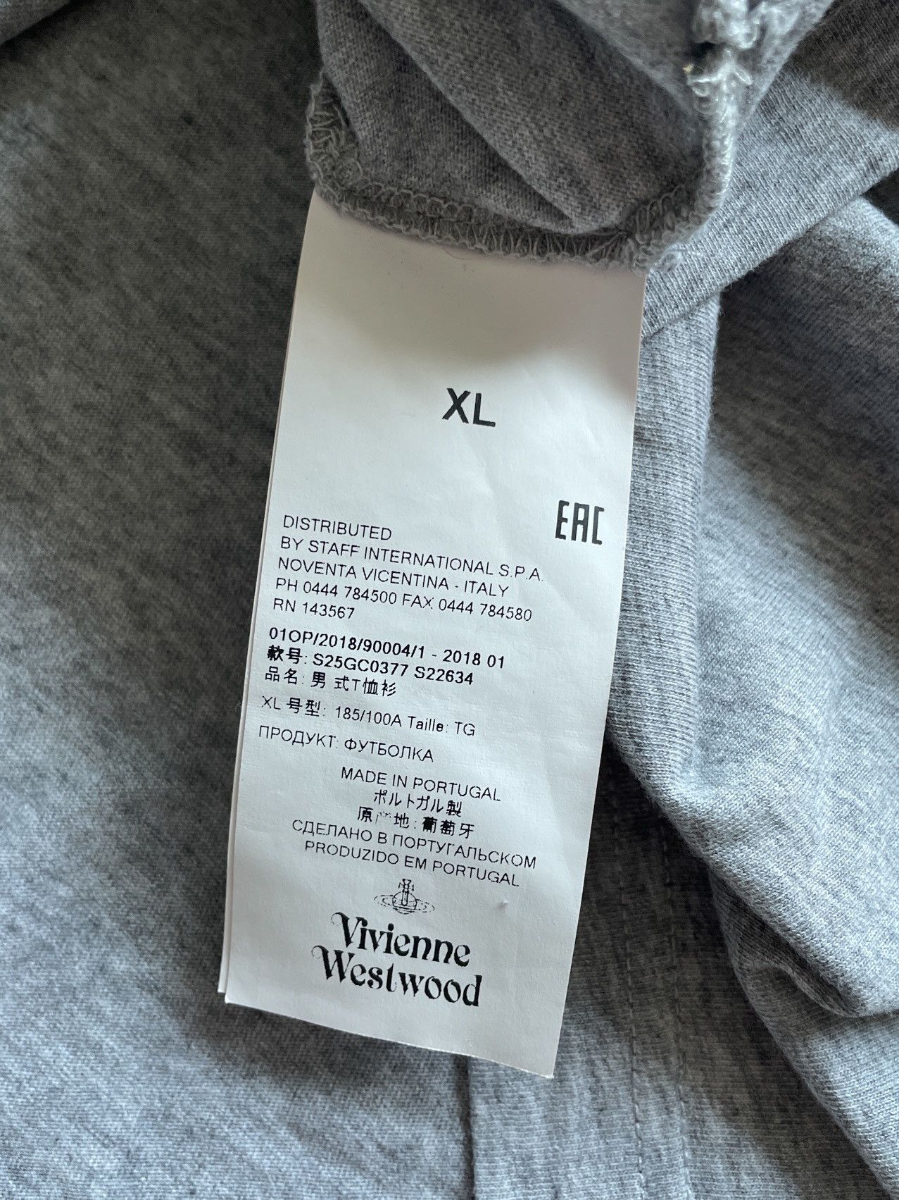 Vivienne Westwood Vivienne Westwood Grey Crewneck T Shirt Size US XL / EU 56 / 4 - 4 Thumbnail