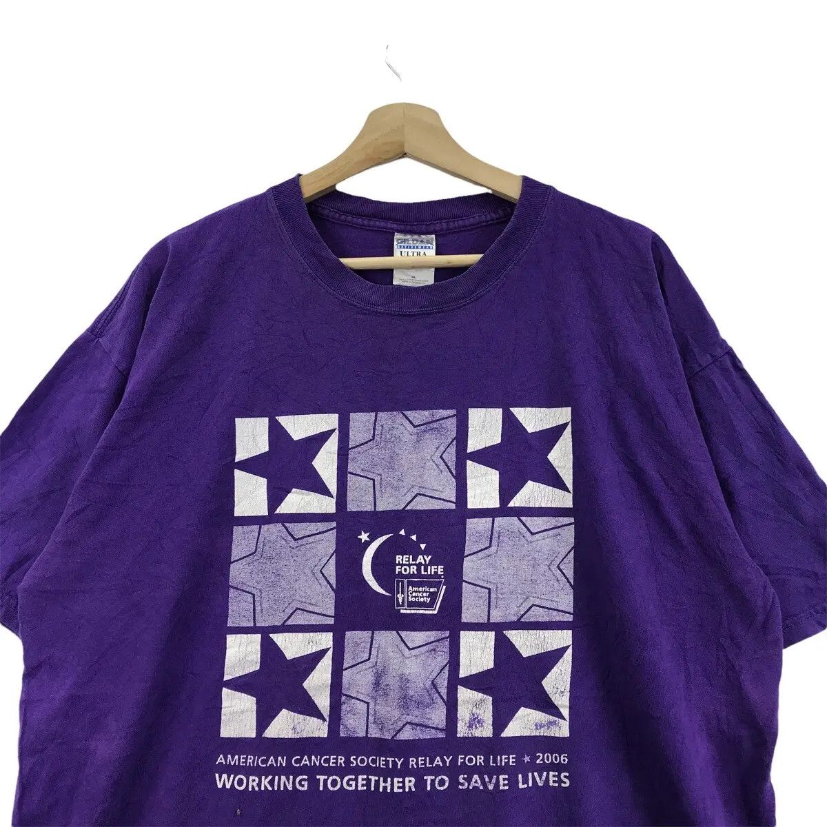 Vintage Vtg RELAY FOR LIFE American Cancer Society Tee Shirt Size US XL / EU 56 / 4 - 3 Thumbnail