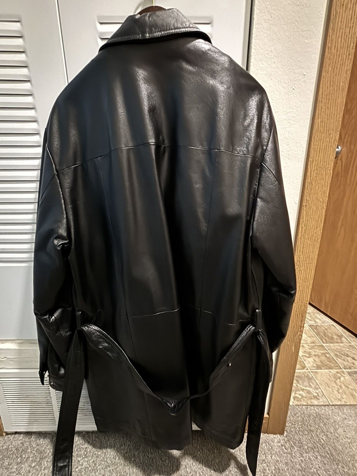 Leather × Vintage black leather coat Size US L / EU 52-54 / 3 - 3 Thumbnail