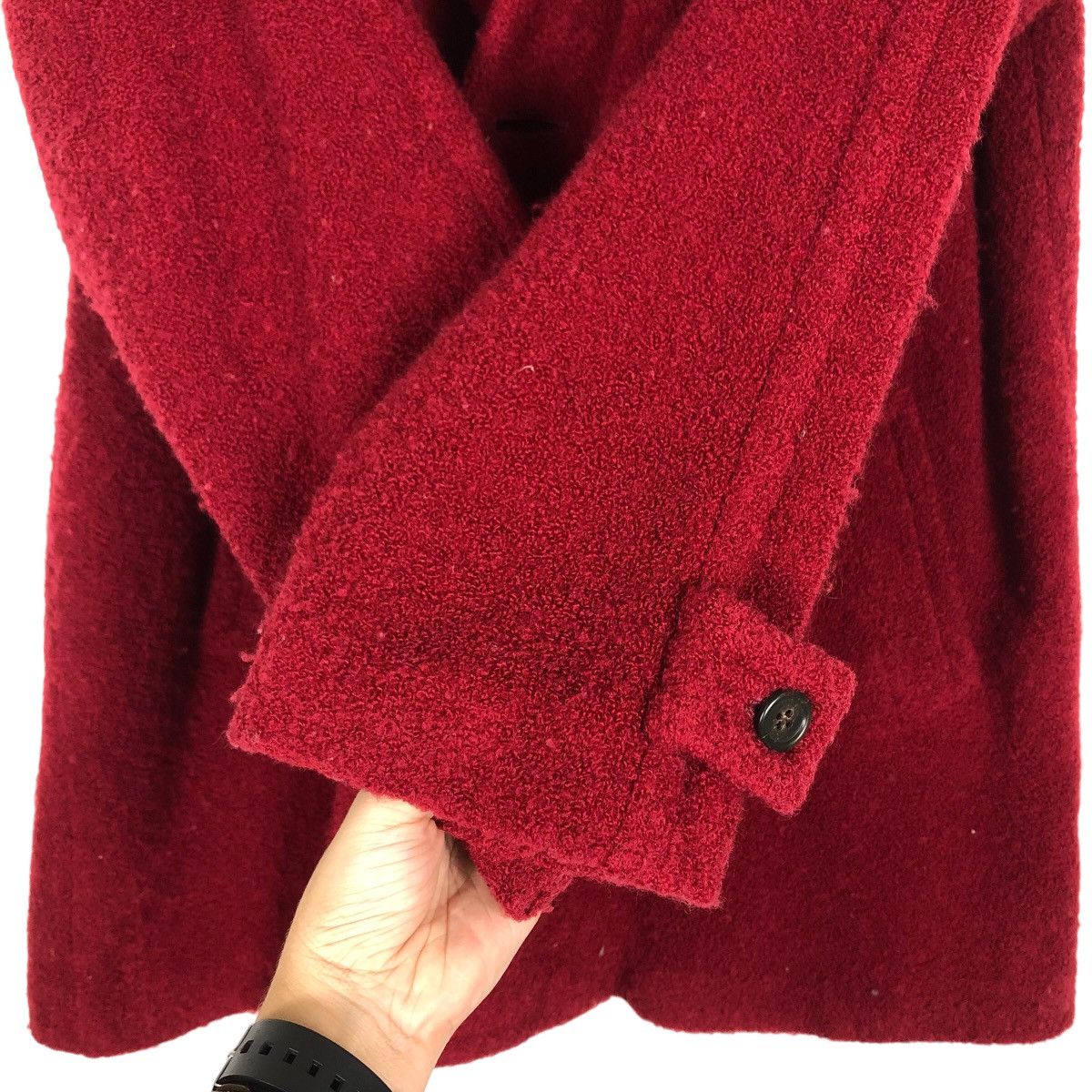 Yohji Yamamoto 🔥Rich Red Double Collar Breast Wool Jacket Iwish Y’s Japan Size US M / EU 48-50 / 2 - 12 Thumbnail