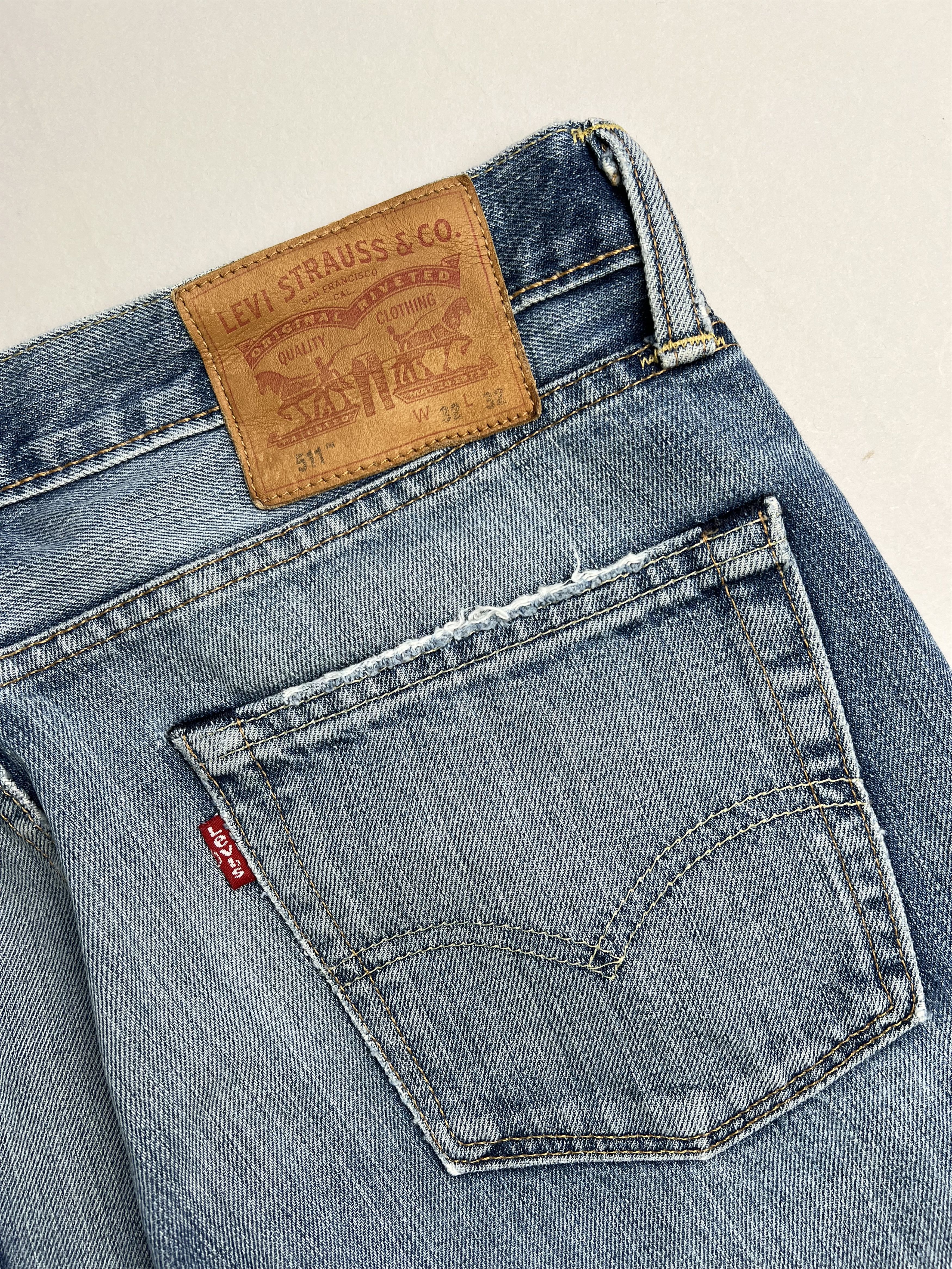 Levi's Levis 511 Jeans Shorts Light Wash W32 Size US 32 / EU 48 - 5 Thumbnail