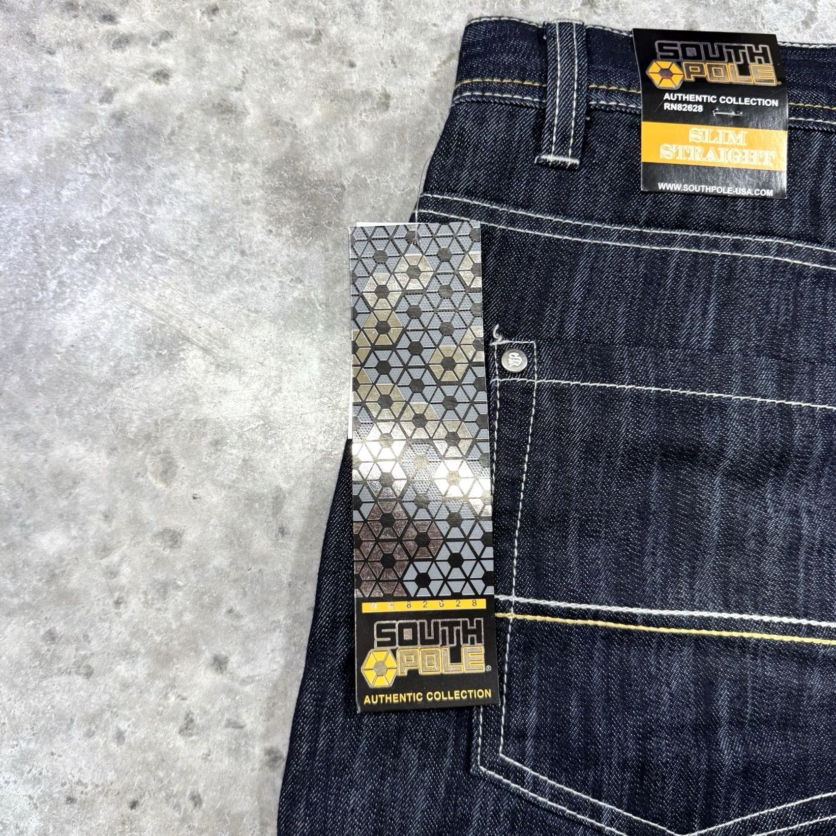 Southpole Southpole Jeans 36x34 Mens Baggy Hip Hop Y2K Indigo Denim NWT 90s Skater Straight 5-Pocket Jeans Blue Indig0 Dark Wash Regular Fit Mens Size US 36 / EU 52 - 2 Thumbnail