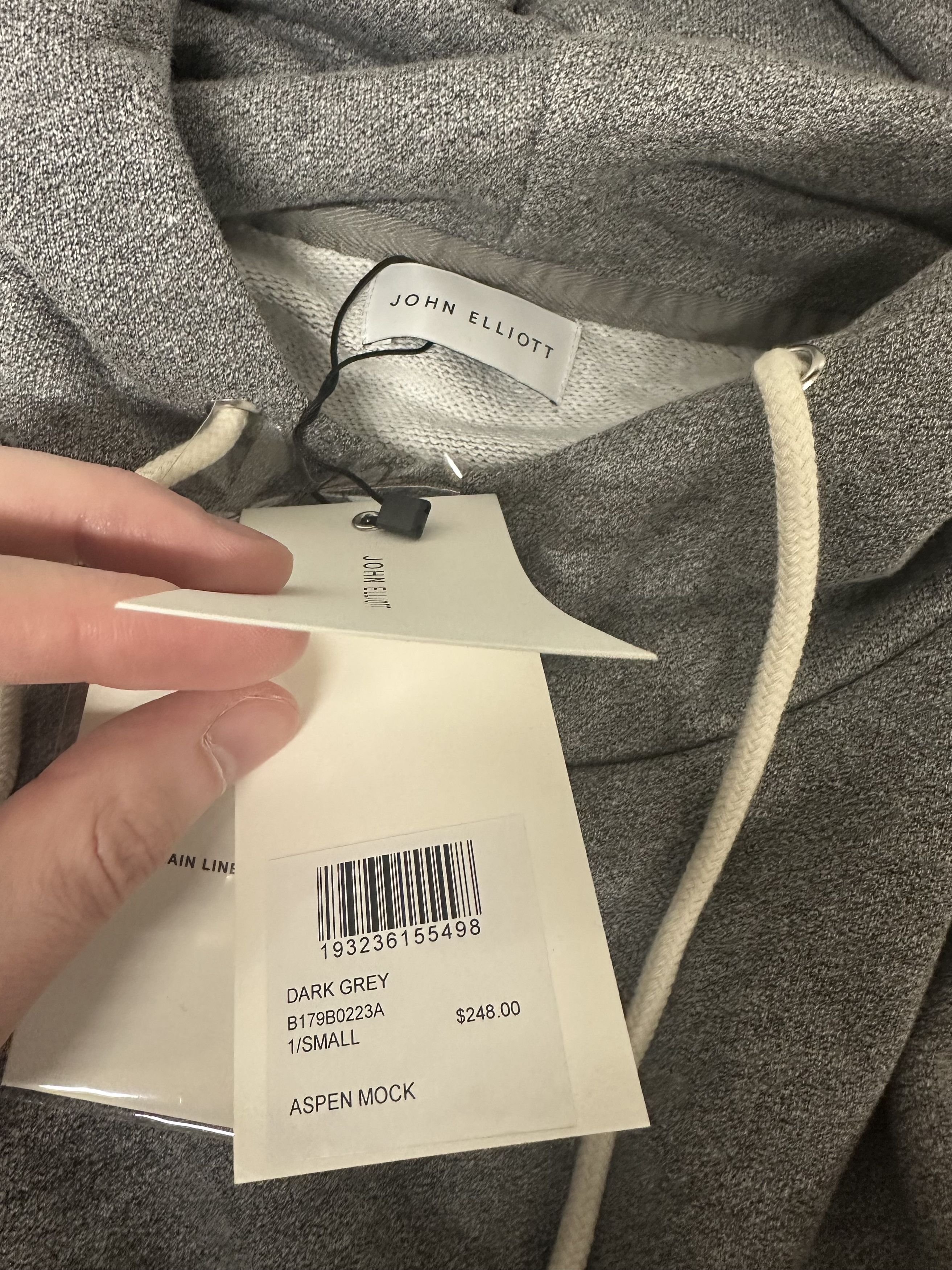 John Elliott John Elliott Dark Grey Aspen Mock Hoodie Size US S / EU 44-46 / 1 - 9 Thumbnail