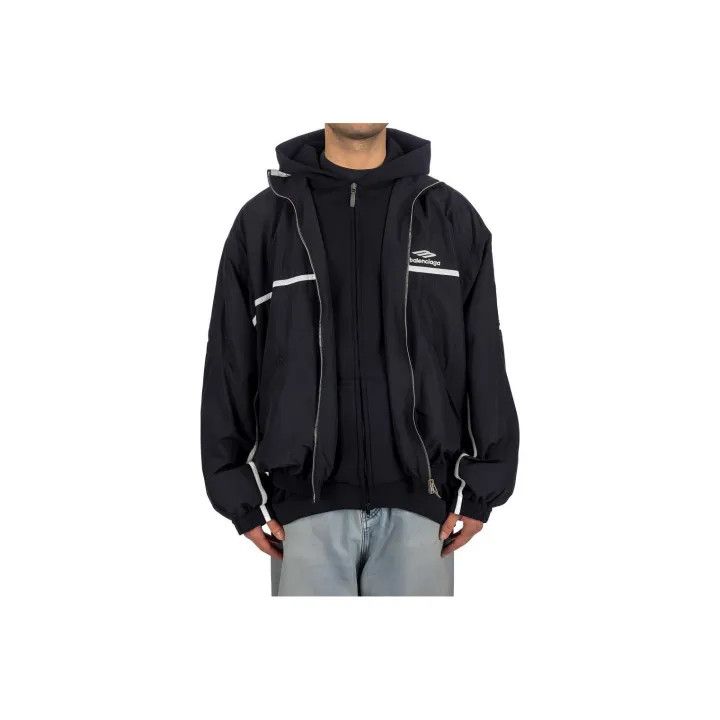 Balenciaga Balenciaga Logo Zip Long Sleeve Jacket 0079 Size US L / EU 52-54 / 3 - 1 Thumbnail