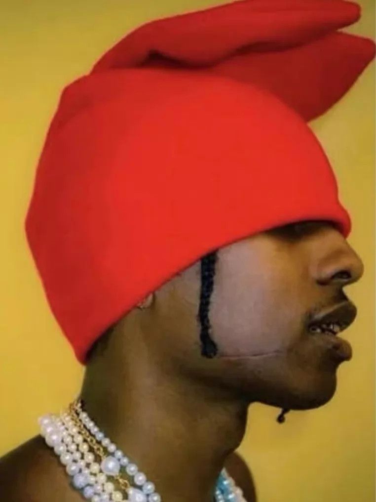 Comme des Garcons CDG red bunny ear beanie Capper Rocky rare Size ONE SIZE - 6 Thumbnail