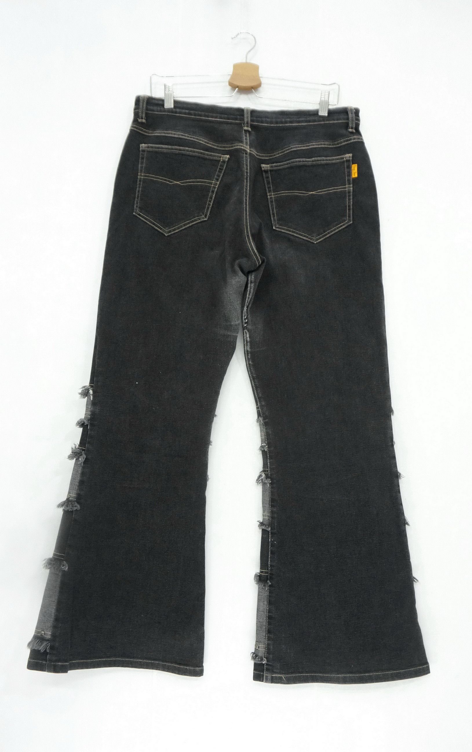 Japanese Brand Japan 🔴 ORANGE JUICE Flare Patchwork Hagi Style Denim Size US 33 - 3 Thumbnail
