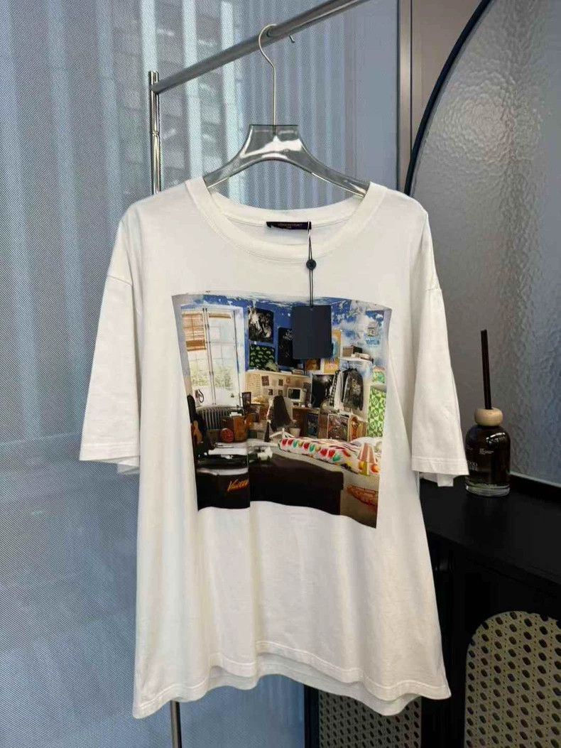 Louis Vuitton size 5l Oil Painting Graffiti House Short Sle