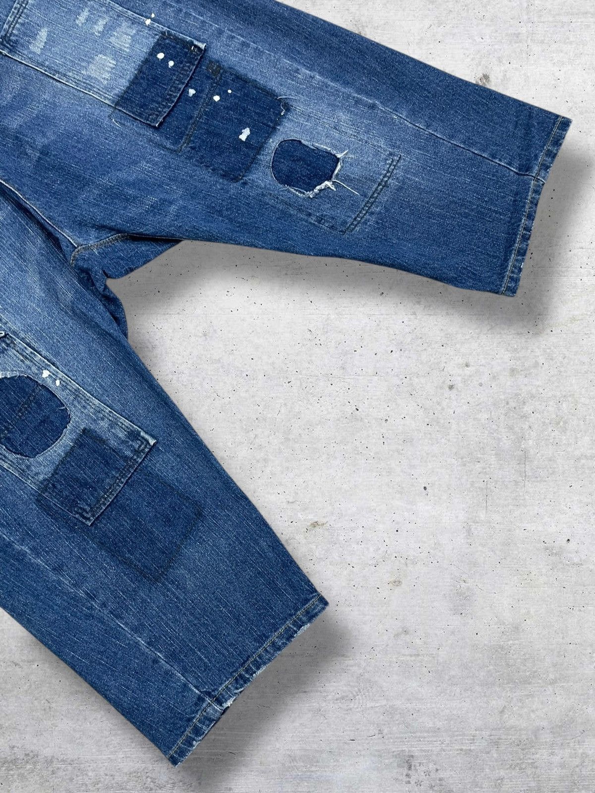 Kapital VINTAGE BIT BLUE 90S OG JAPAN DESIGNER PATCHWORK SHORT DENIM Size US 30 / EU 46 - 4 Thumbnail