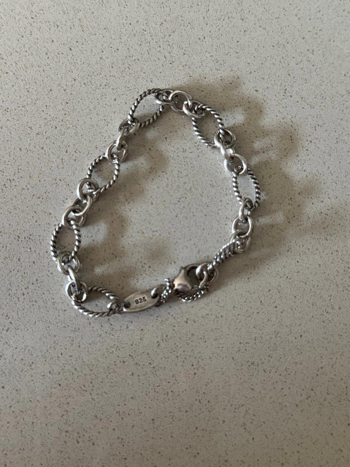 Designer James Avery Sterling Silver Oval Twist Charm Link Bracelet Size ONE SIZE - 3 Thumbnail