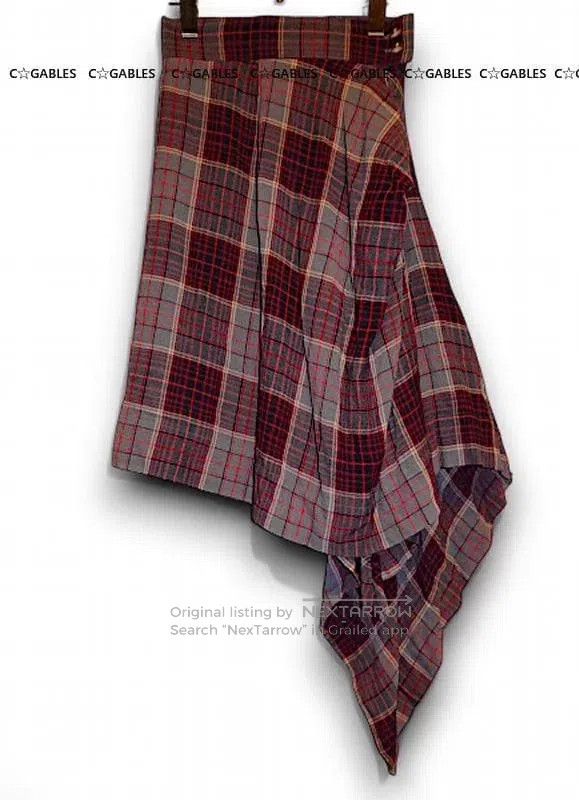 Vivienne Westwood Vivienne Westwood Classic Plaid Asymmetrical Hem Skirt Size 25" / US 0 / IT 36 - 5 Thumbnail