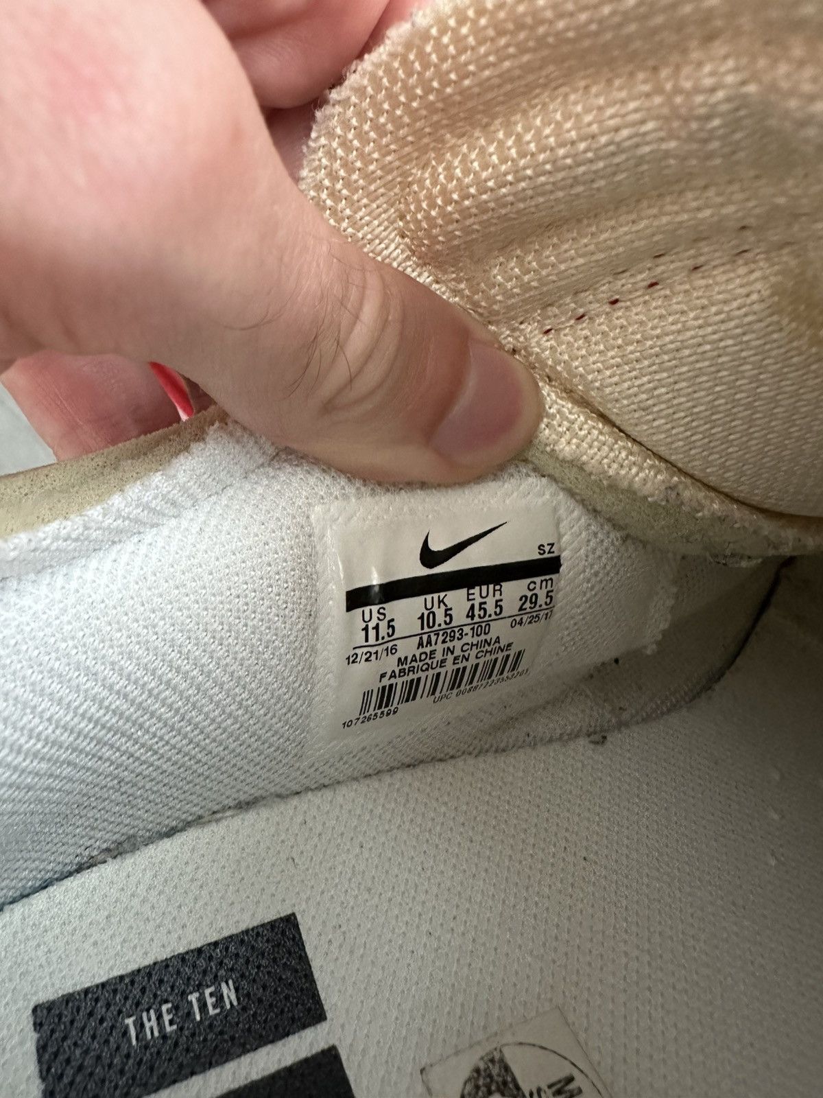 Other White Nike Air Max 90 (The 10) Size US 11.5 / EU 44-45 - 9 Thumbnail