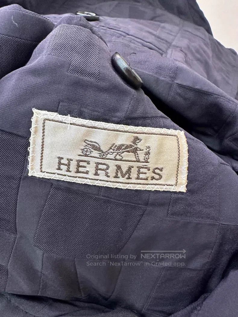 Hermes Hermes Black pleated blazer Size 52R - 4 Thumbnail