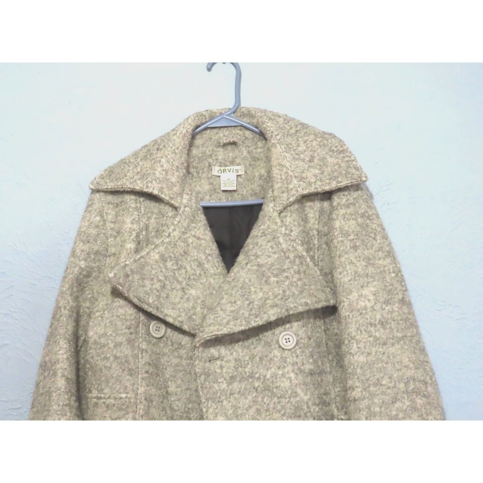Orvis Orvis Wool Blend Women's M Gray Jacket Coat Wool Clothing Outer Shell Button Closure Long Sleeve Regular Fit Size M / US 6-8 / IT 42-44 - 3 Thumbnail