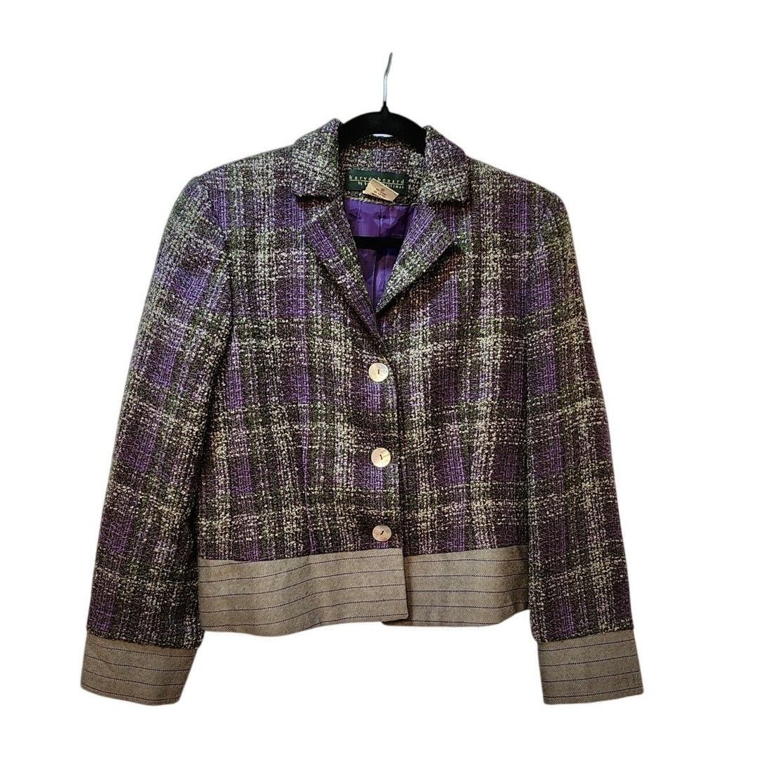 Harve Benard VTG Harve Benard 100% Wool Plaid Blazer Size 8 Size M / US 6-8 / IT 42-44 - 1 Thumbnail