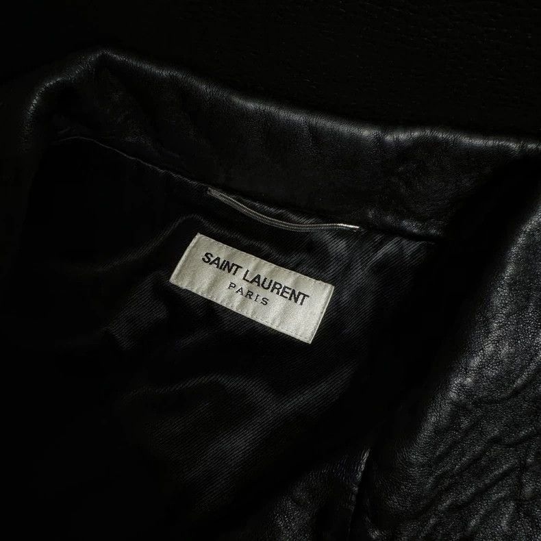 Saint Laurent Paris saint laurent black leather lip jacket-2507 Size US L / EU 52-54 / 3 - 2 Thumbnail