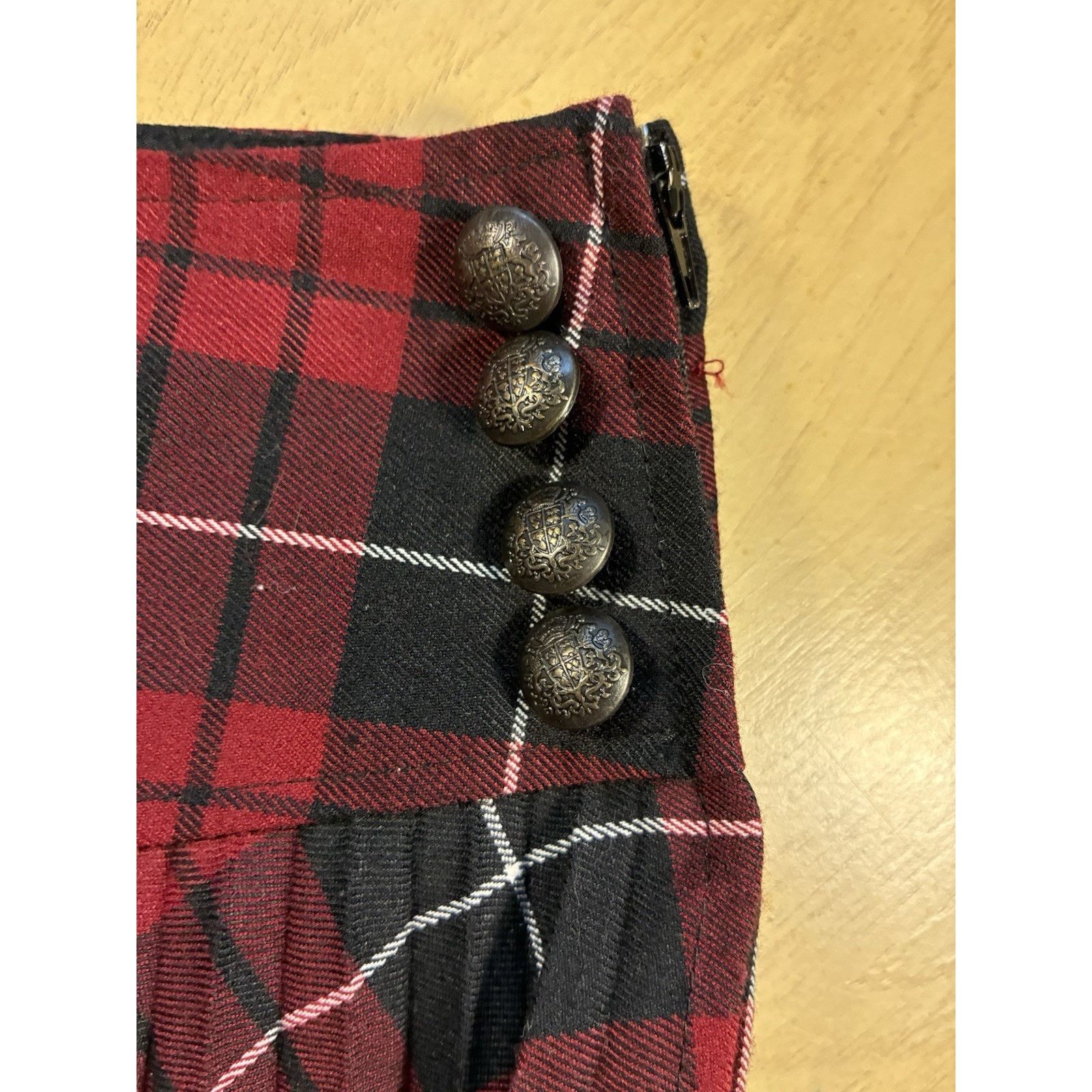 Other Y2K Charlotte Russe Micro Mini Pleated Skirt M Red Plaid Size 30" / US 8 / IT 44 - 3 Thumbnail