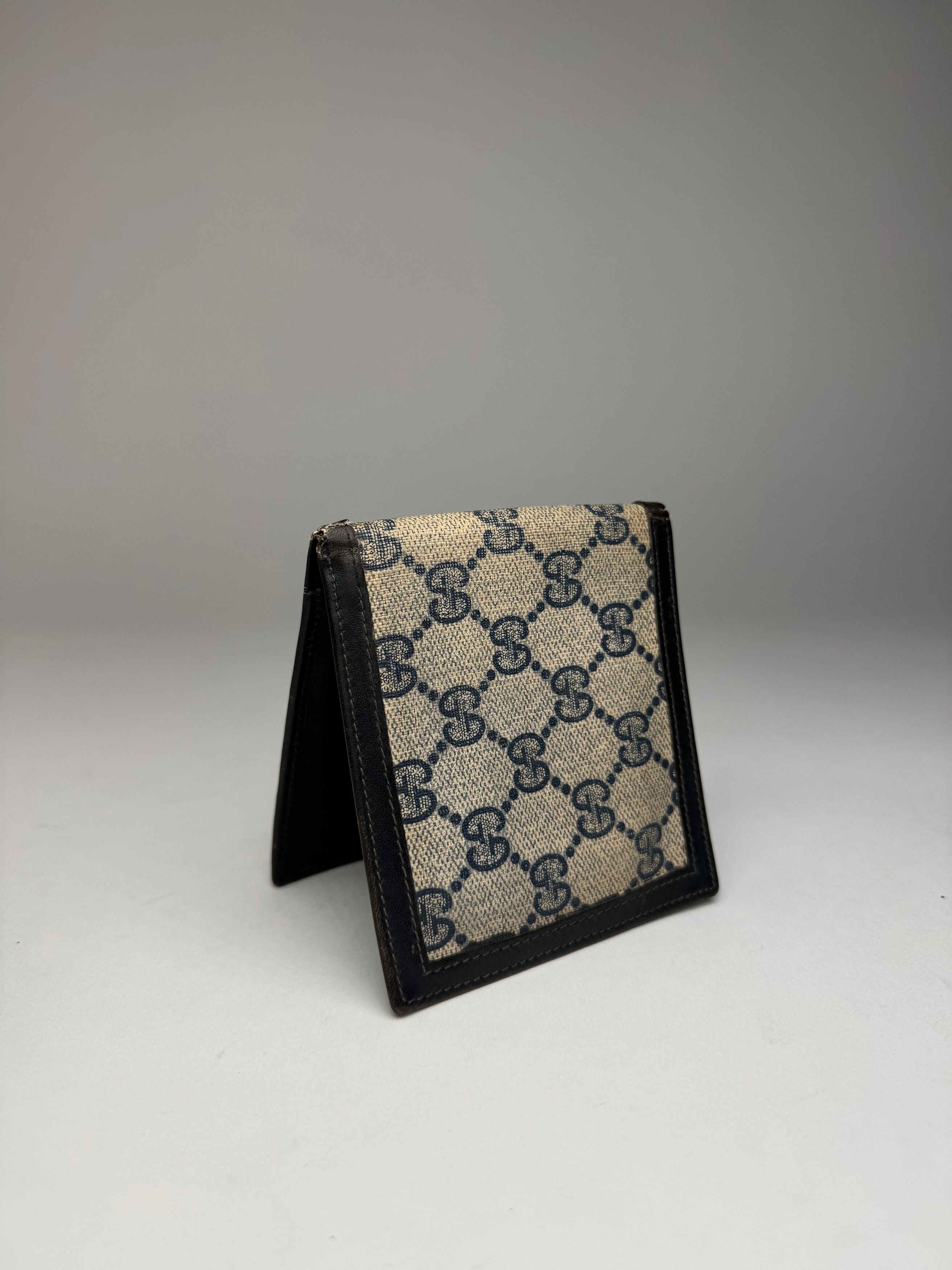 Vintage Monogram Flapable Ophidia Wallet Grey Navy