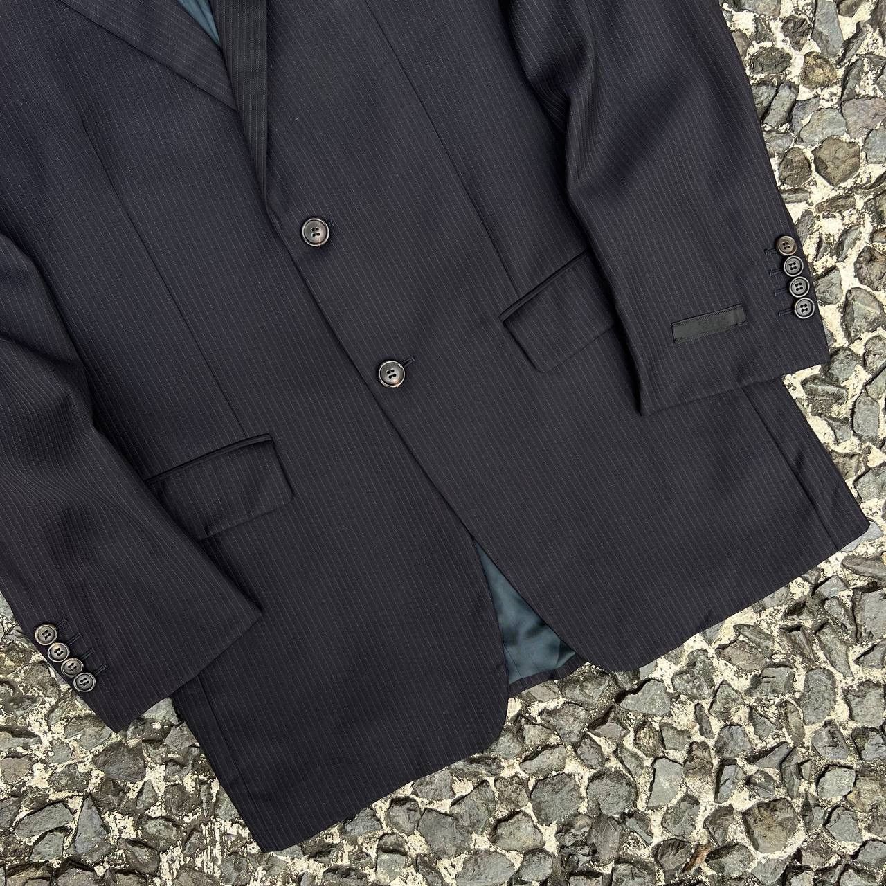 Prada Early 2000s Sleeve Tag Pinstripe Wool Menswear Set